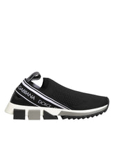 Dolce & Gabbana Black Slip On Sorrento Low Top Sneakers Shoes - Sneakers