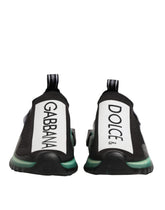 Dolce & Gabbana Black Slip On Sorrento Men Sneakers Shoes - EU40.5/US7.5