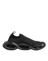 Dolce & Gabbana Black Slip On Wave Low Top Sneakers Shoes - Sneakers