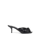 Dolce & Gabbana Black Snake Skin Sandal - EU37.5/US7.5 - Sandals