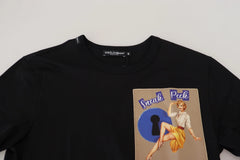 Dolce & Gabbana Black Sneak Peek Cotton Short Sleeve T-shirt - IT46 | S - T-Shirts