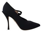 Dolce & Gabbana Black Socks Stretch Crystal Pumps Shoes - Heels