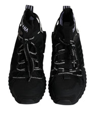 Dolce & Gabbana Black Sorrento Logo Men Sneakers Socks Shoes - EU42/US9 - Sneakers
