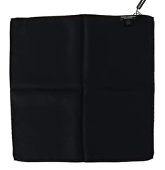 Dolce & Gabbana Black Square Handkerchief 100% Silk Scarf - Handkerchiefs