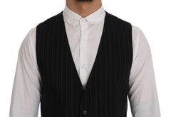 Dolce & Gabbana Black STAFF Cotton Striped Vest - IT52 | XL - Vests