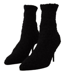 Dolce & Gabbana Black Stiletto Heels Mid Calf Women Boots - EU40/US9.5 - Boots