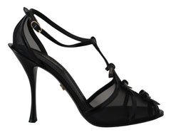 Dolce & Gabbana Black Stiletto High Heels Sandals Shoes - EU38/US7.5 - Sandals