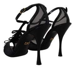Dolce & Gabbana Black Stiletto High Heels Sandals Shoes - EU38/US7.5 - Sandals