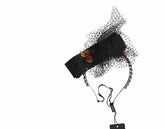 Dolce & Gabbana Black Strawberry Sicily Crystal Mesh Net Headband Diadem - Headbands