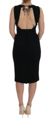 Dolce & Gabbana Black Stretch Crystal Sheath Gown Dress - IT38|XS - Dresses