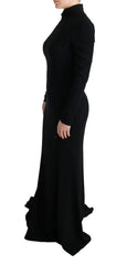Dolce & Gabbana Black Stretch Long Gown Sheath Dress - IT44|L - Dresses