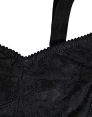 Dolce & Gabbana Black Stretch Nylon Bustier Bra Underwear - IT36 | XS - Bras