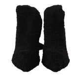 Dolce & Gabbana Black Stretch Socks Knee High Booties Shoes - EU41/US10.5