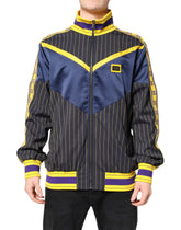Dolce & Gabbana Black Striped Logo Full Zip Bomber Jacket - IT52 | XL - Bomber Jackets