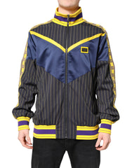 Dolce & Gabbana Black Striped Logo Full Zip Bomber Jacket - IT52 | XL - Bomber Jackets