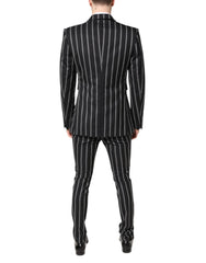 Dolce & Gabbana Black Striped SICILIA Formal 2 Piece Suit - IT48 | M - Pant Suits