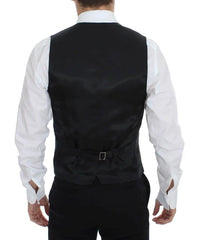 Dolce & Gabbana Black Striped Wool Silk Dress Vest Gilet - IT44 | XS - Vests