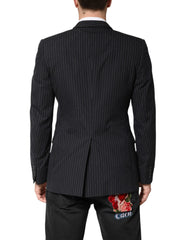 Dolce & Gabbana Black Stripes 1 Button Suit Jacket Blazer - IT48 | M
