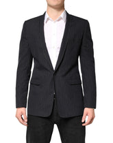 Dolce & Gabbana Black Stripes 1 Button Suit Jacket Blazer - IT48 | M