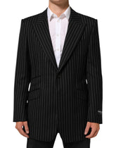 Dolce & Gabbana Black Stripes 2 Buttons Suit Jacket Blazer - IT54 | XL - Sport Jackets