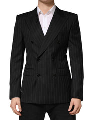 Dolce & Gabbana Black Stripes Double Breasted 2Button Blazer - IT48 | M