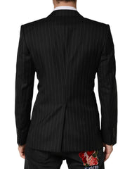 Dolce & Gabbana Black Stripes Double Breasted 2Button Blazer - IT48 | M
