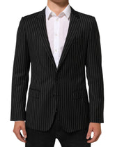 Dolce & Gabbana Black Stripes MARTINI 1 Button Suit Blazer - IT48 | M - Sport Jackets