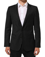 Dolce & Gabbana Black Stripes MARTINI 1 Button Suit Blazer - IT48 | M - Sport Jackets