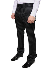 Dolce & Gabbana Black Stripes Skinny Men Dress Pants - IT48 | M - Trousers