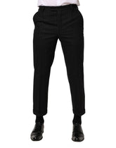 Dolce & Gabbana Black Stripes Wool Dress Formal Trouser Pants - IT46 | S