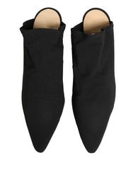 Mules à talon en daim noir Dolce & Gabbana - EU38/US7.5