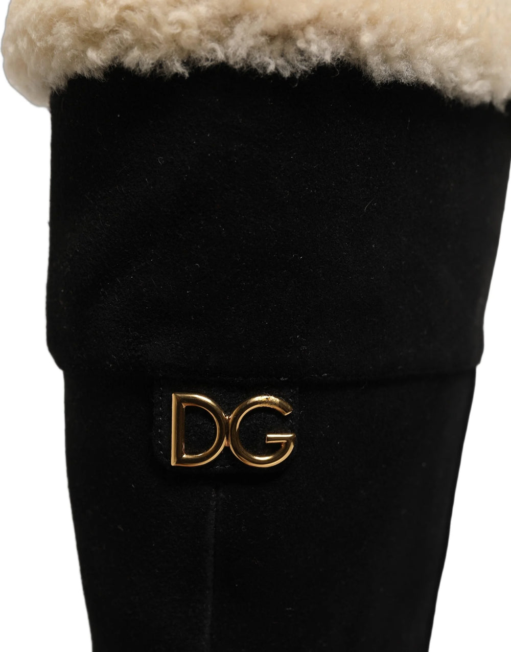 Dolce & Gabbana Black Suede Leather Knee High Boots Shoes - EU36.5/US6
