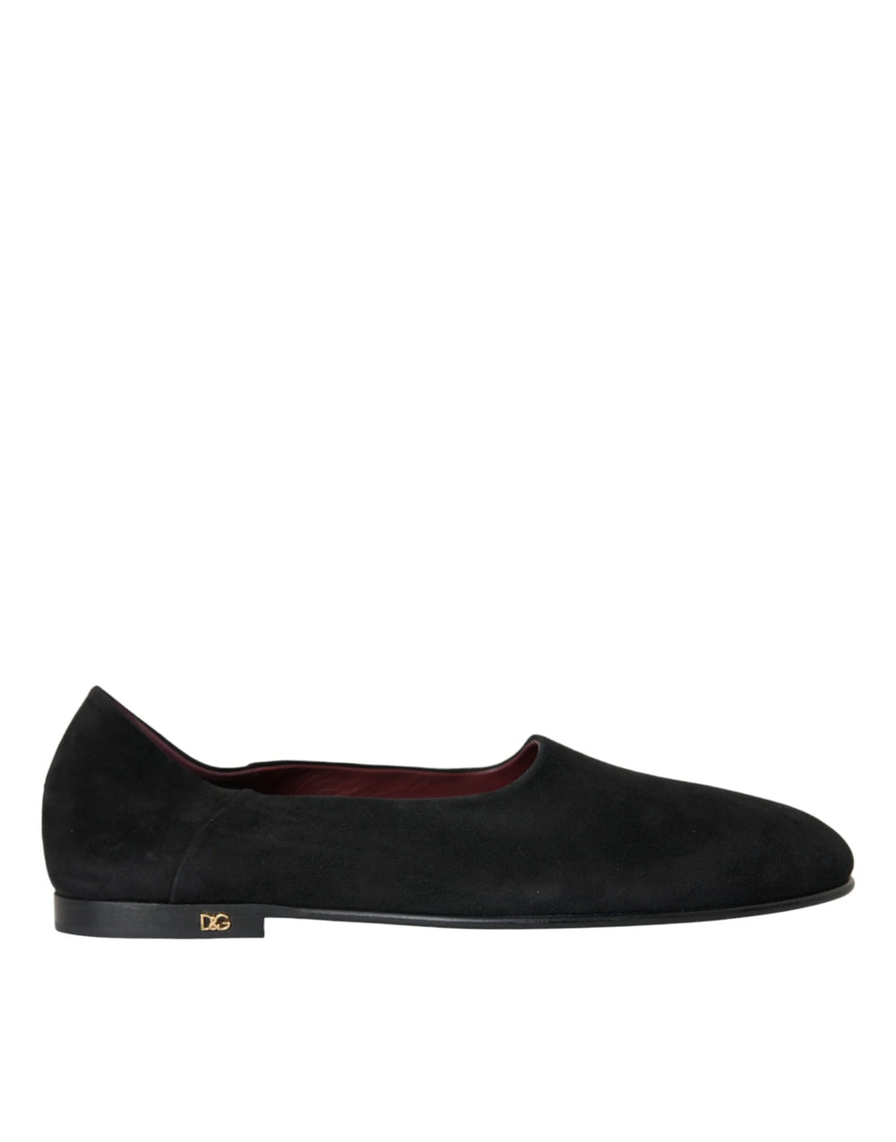 Dolce & Gabbana Black Suede Loafers Formal Dress Slip On Shoes - Flats