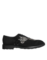 Dolce & Gabbana Black Suede Sicilia Lace Up Formal Shoes - EU41.5/US8.5 - Shoes