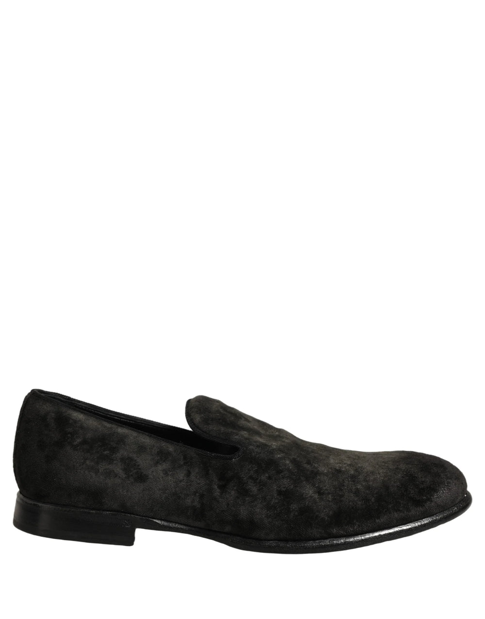 Dolce & Gabbana Black Suede Slip On Men Slippers Loafers Shoes - EU42/US9