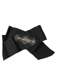 Dolce & Gabbana Black Swarovski Crystal Embellished Hair Clip - Hair Pins Claws & Clips