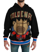 Dolce & Gabbana Black Sweater Pig of the Year Hooded - IT44 | XS - Hoodies