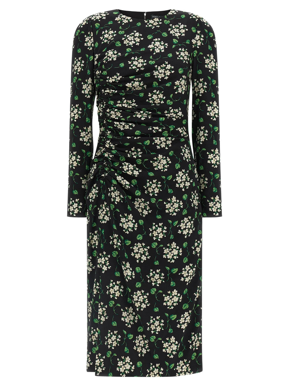 Dolce & Gabbana Black Synthetic Midi Dress