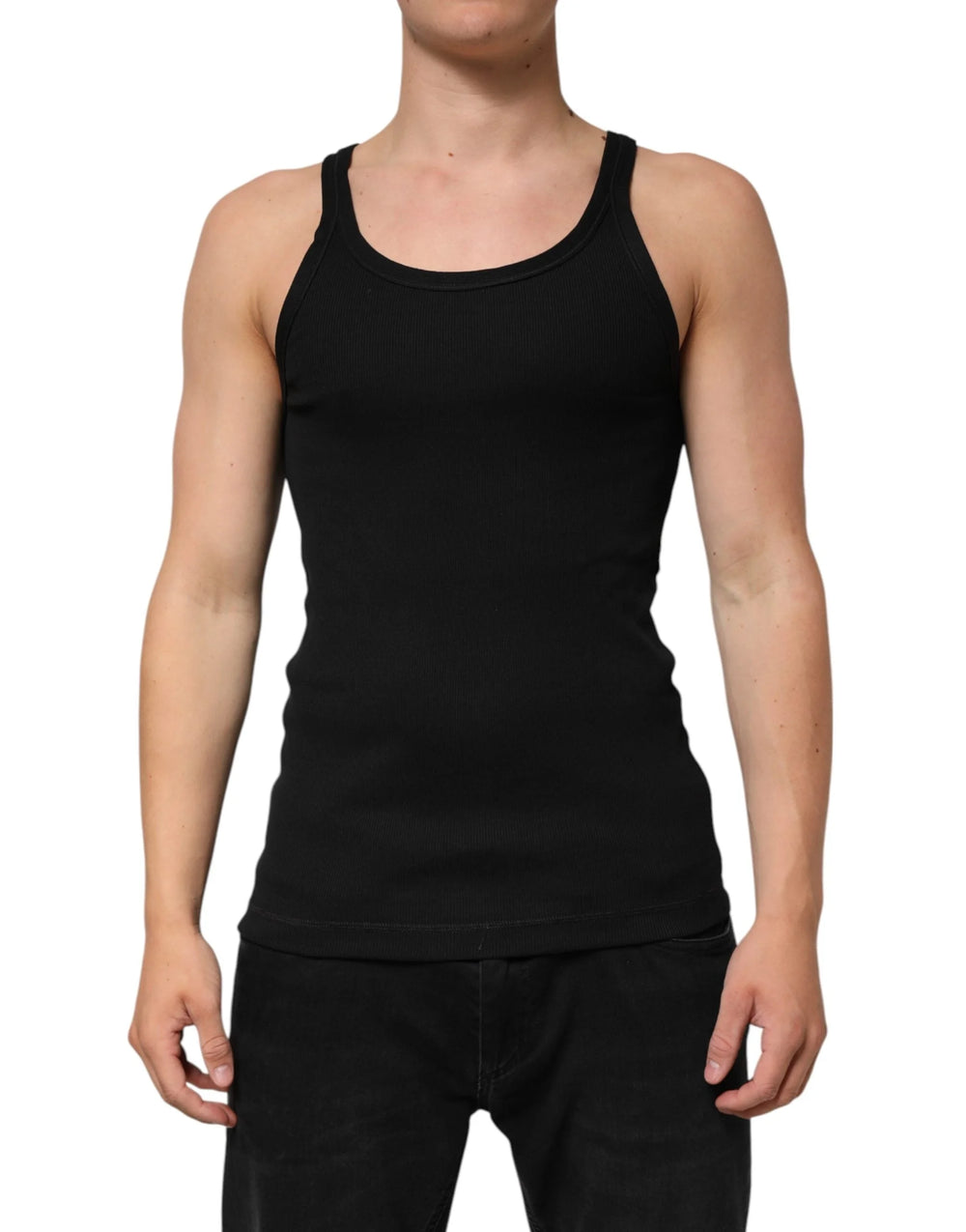 Dolce & Gabbana Black Tank Sleeveless Underwear Men T-shirt - IT50 | L - Tank Tops
