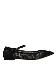 Dolce & Gabbana Black Taormina Lace Bellucci Flats Shoes - EU36/US5.5 - Flats