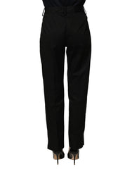 Dolce & Gabbana Black Tapered Leg Dress Cotton Trousers Pants - IT38 | XS
