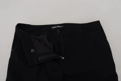 Dolce & Gabbana Black Tapered Women Wool Pants - IT40|S - Trousers