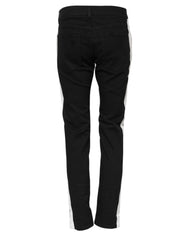 Dolce & Gabbana Black Tattered White Lining Skinny Denim Jeans - IT44 | XS - Jeans