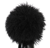 Dolce & Gabbana Black Tibet Lamb Fur Leather Gatsby Hat - 56 cm|XS