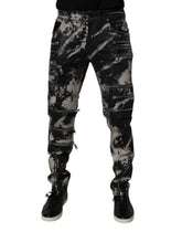 Dolce & Gabbana Black Tie Dye Cotton Skinny Zip Denim Jeans - IT50 | L - Jeans