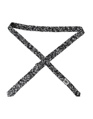 Dolce & Gabbana Black Trumpet Print Silk Adjustable Tie - Neckties