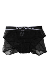 Dolce & Gabbana Black Tulle Nylon Mid Waist Panty Underwear - IT2 | S - Briefs
