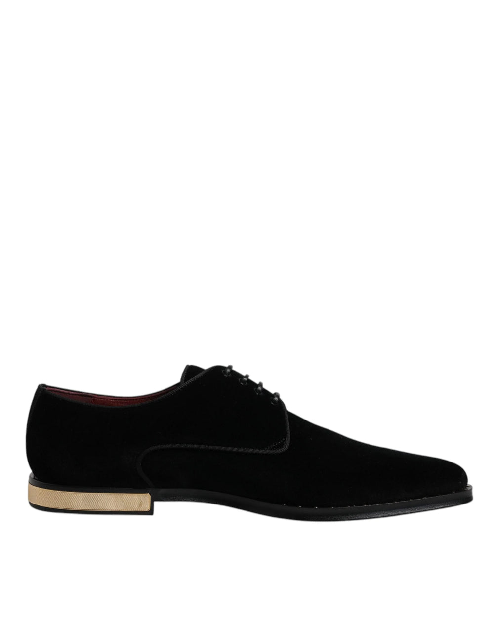 Dolce & Gabbana Black Velvet Cotton Lace Up Derby Shoes - EU43/US10 - Shoes