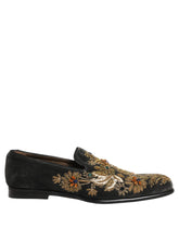 Dolce & Gabbana Fekete Bársony Cipők, Díszítéssel - EU44/US11