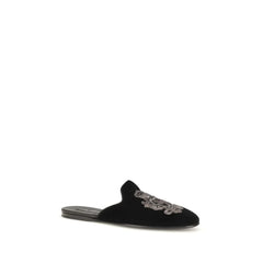 Dolce & Gabbana Black Velvet Flats